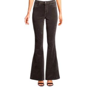 NWOT $325 L'AGENCE Bell FLARE LEG velvet JEANS greystone 25